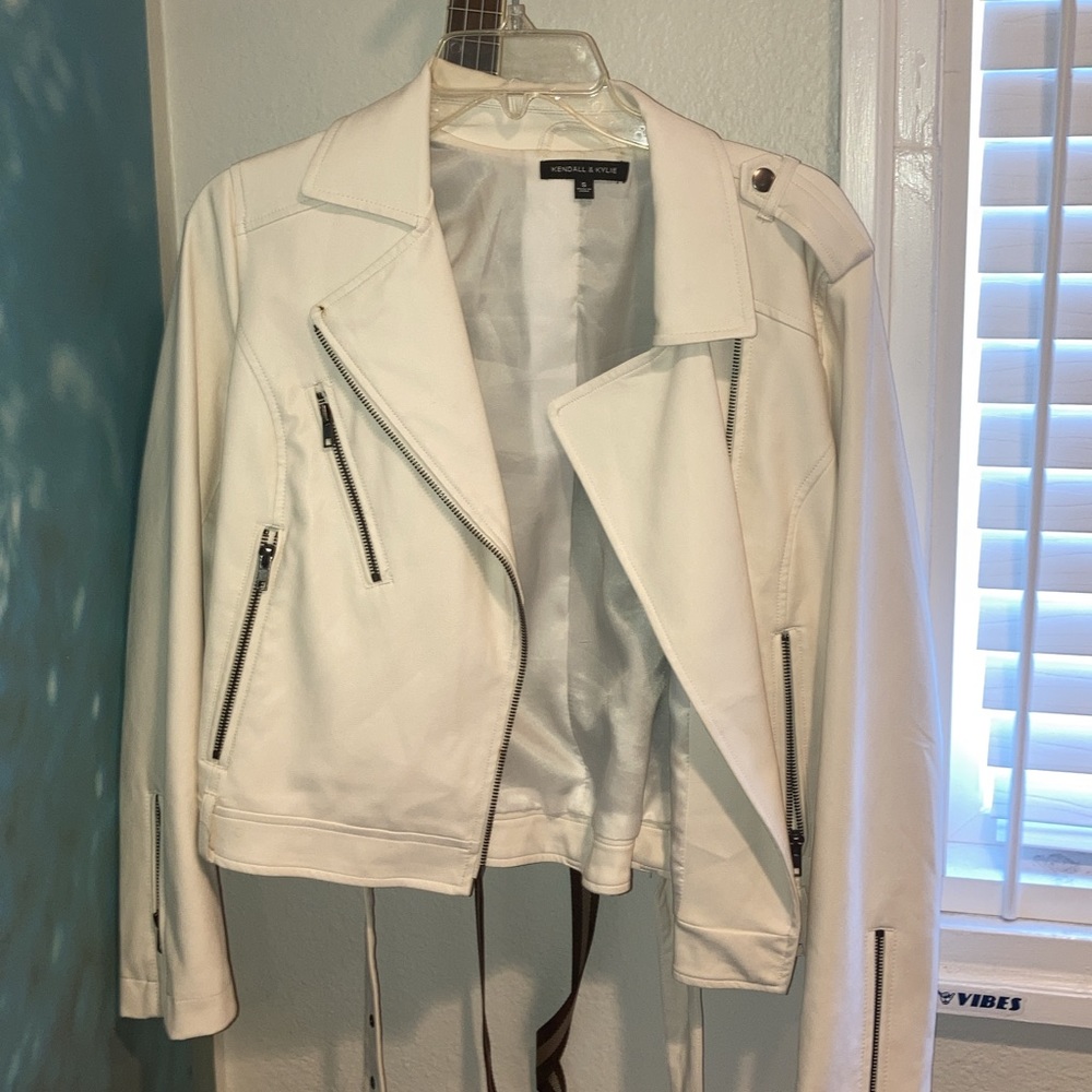 Kendall and Kylie leather zip up